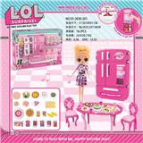 OBL796677 - Multi-door refrigerator vending machine table and chair food accessories lol barbie