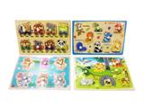 OBL805090 - Wooden small forest animal finger board puzzles