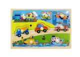 OBL805095 - Wooden small vehicles finger board puzzle