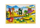 OBL805097 - Wooden small dinosaur finger board puzzle