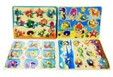 OBL805099 - Wooden large underwater world hand grasp board puzzle