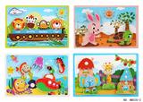 OBL805110 - Wooden small Velcro puzzles