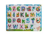 OBL806390 - Puzzle hand grasping the wooden capital letters