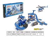 OBL807372 - Police alloy parking lot set (with 3 alloy car 1 is the plane)