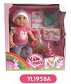 OBL808825 - 35 cm activities eyes doll with the function of water pee can blow out the candles music cake, plate