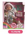 OBL809038 - With 40 cm terrier eyes drink pee doll can blow out the candles music cake, plate toilet, bottles