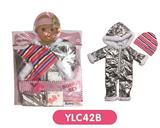 OBL809058 - 16 inch dolls clothes with urine trousers pacifier