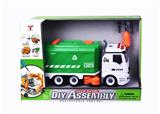 OBL809267 - 1:12DIY可拆装积木惯性环卫车（带4键声光）