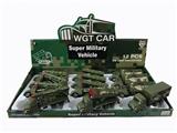 OBL809393 - 1:6 4 alloy back small military vehicles (display box of 12) European car