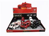 OBL809429 - Back to fire a police car ambulance three conventional (display box of 12)