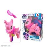 OBL810816 - 搪胶超大号爱心独角兽马带灯光音乐带梳子带花巾