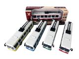 OBL811826 - 1:9 0 alloy bus tram back to sports cars, 3 open the door, light with light and sound