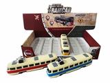 OBL811832 - 1:9 0 alloy bus tram back to sports cars, 3 open the door, light with light and sound