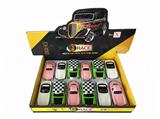 OBL812049 - 1: 32 old cars, Mercedes Benz, BMW, bean, mini alloy recoil police car with sound and light