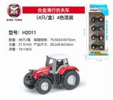 OBL813908 - Alloy sliding farmer vehicle (4 / box) only 4 color orange