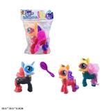 OBL814457 - 三款中号搪胶彩马宝丽带马梳混装