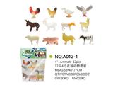 OBL814789 - 12只4寸农场动物套装