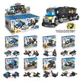 OBL815002 -  城市益智积木特警系列8合1通讯车（45-56PCS）  