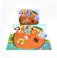 OBL815159 - Color box wooden cartoon jigsaw 120 PCS