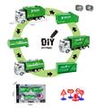 OBL815687 - DIY city sanitation series - 1:48 alloy flat head back to the sanitation car sign (water/container/t