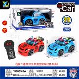 OBL815723 - Q版二通带3D灯光甲虫遥控警车（不包电）