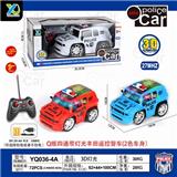 OBL815799 - Q版四通带灯光丰田遥控警车（不包电）