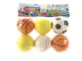 OBL815917 - 6粒PU球直径10CM(足球、篮球、网球、棒球)