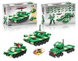 OBL816712 - Educational building blocks the military tanks (117 PCS) can be four assortments