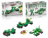 OBL816715 - Educational building blocks the military truck (117 PCS) can be four assortments