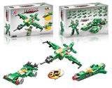 OBL816716 - Military f16s educational building blocks (108 PCS) for four assortments