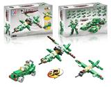 OBL816717 - Educational building blocks the military apache fighter (108 PCS) can be four assortments