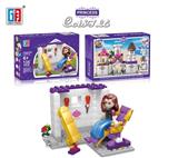 OBL816721 - Puzzle blocks the princess castle girl with toilet glass chair (135 PCS) (6, orange)