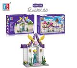 OBL816723 - Educational building blocks the princess girl castle door (127 PCS) (6, orange)