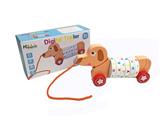 OBL817353 - Drag the car wooden dog Numbers
