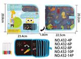 OBL817514 - Bird painting children 10 pages with 6 pen 1 wet paper towels