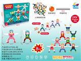 OBL819508 - 8 PCS balance circus strongman folding lego blocks domino bowling game puzzle household plank toy
