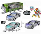 OBL819669 - English 1:18 lai Ken transparent remote control car (cross)