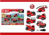 OBL820042 - 惯性功能DIY自装积木消防救援套装带灯光音乐警灯                6 in 1