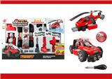 OBL820045 - 惯性功能DIY自装积木消防救援套装带灯光音乐警灯   2 in 1