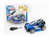 OBL820065 - 滑行功能DIY自装积木   城市警察指挥车