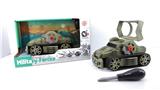 OBL820115 - 滑行功能DIY自装积木军事系列雷达信号车（不带人物）