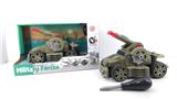 OBL820126 - INERTIAL FUNCTION DIY SELF-CONTAINED BUILDING BLOCK MILITARY ANTI-AIRCRAFT ARTILLERY VEHICLE (WITHOUT CHARACTERS)