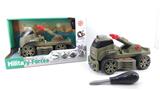 OBL820133 - INERTIAL FUNCTION DIY SELF LOADING BUILDING BLOCK MILITARY SERIES SINGLE ROW DOUBLE ROCKET LAUNCHER TRANSPORT VEHICLE (WITHOUT CHARACTERS)