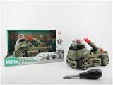 OBL820144 - SLIDING FUNCTION WITH LIGHT MUSIC DIY SELF LOADING BUILDING BLOCK MILITARY SERIES SINGLE ROW DOUBLE ANTI-AIRCRAFT TRANSPORT VEHICLE (WITHOUT CHARACTERS)