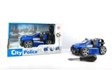 OBL820166 - INERTIA FUNCTION DIY SELF-LOADING BUILDING BLOCKS CITY POLICE COMMAND VEHICLE (WITHOUT CHARACTERS)