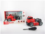 OBL820169 - INERTIA FUNCTION DIY SELF-LOADING BUILDING BLOCKS FIRE RESCUE TRAILER (WITHOUT CHARACTERS)