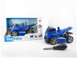 OBL820178 - INERTIA FUNCTION DIY SELF-LOADING BUILDING BLOCKS CITY POLICE CRANE (WITHOUT CHARACTERS)