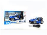 OBL820180 - SLIDING FUNCTION WITH LIGHTING MUSIC DIY SELF-LOADING BUILDING BLOCKS CITY POLICE COMMAND CAR (WITHOUT CHARACTERS)