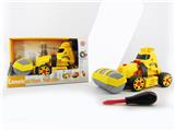 OBL820188 - SLIDING FUNCTION WITH LIGHTING MUSIC DIY SELF-INSTALLED BUILDING BLOCKS ENGINEERING ROLLER (WITHOUT CHARACTERS)