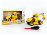 OBL820201 - INERTIA FUNCTION WITH LIGHTING MUSIC DIY SELF-INSTALLED BUILDING BLOCKS ENGINEERING CUTTING MACHINE (WITHOUT CHARACTERS)